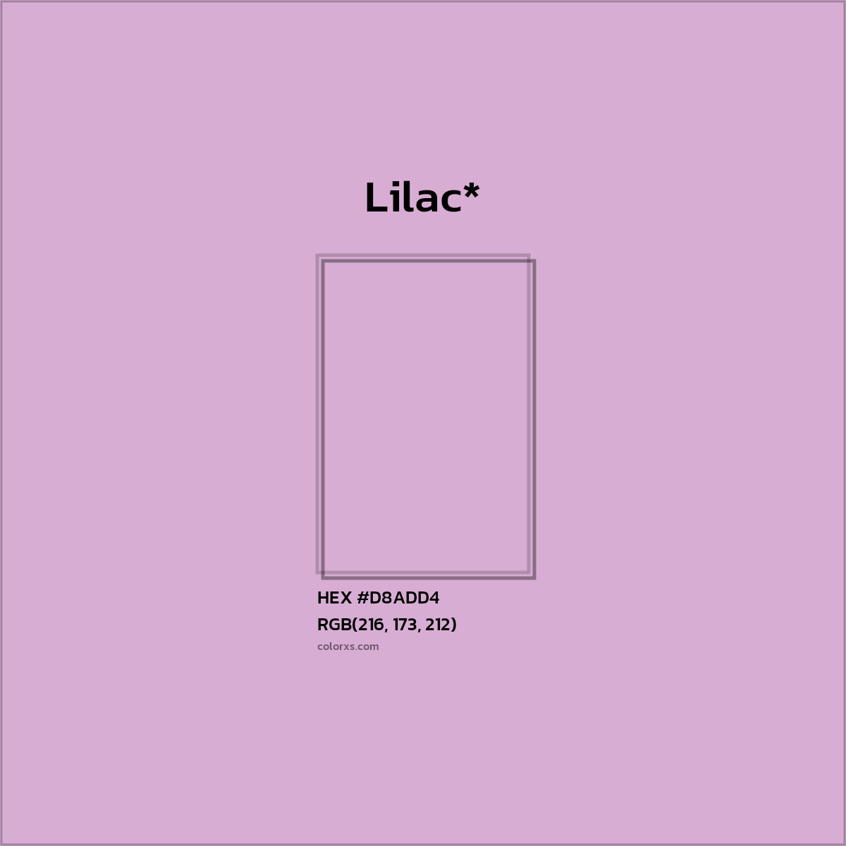 HEX #D8ADD4 Color Name, Color Code, Palettes, Similar Paints, Images