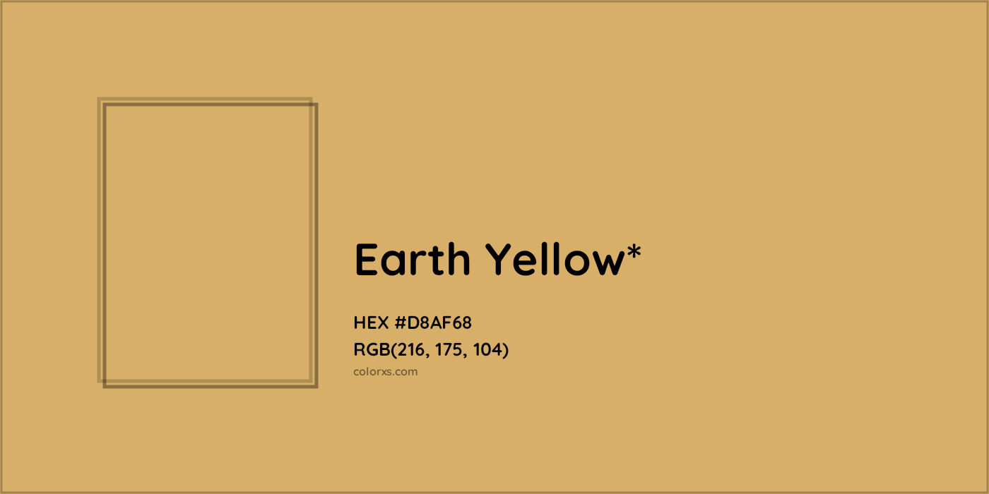 HEX #D8AF68 Color Name, Color Code, Palettes, Similar Paints, Images