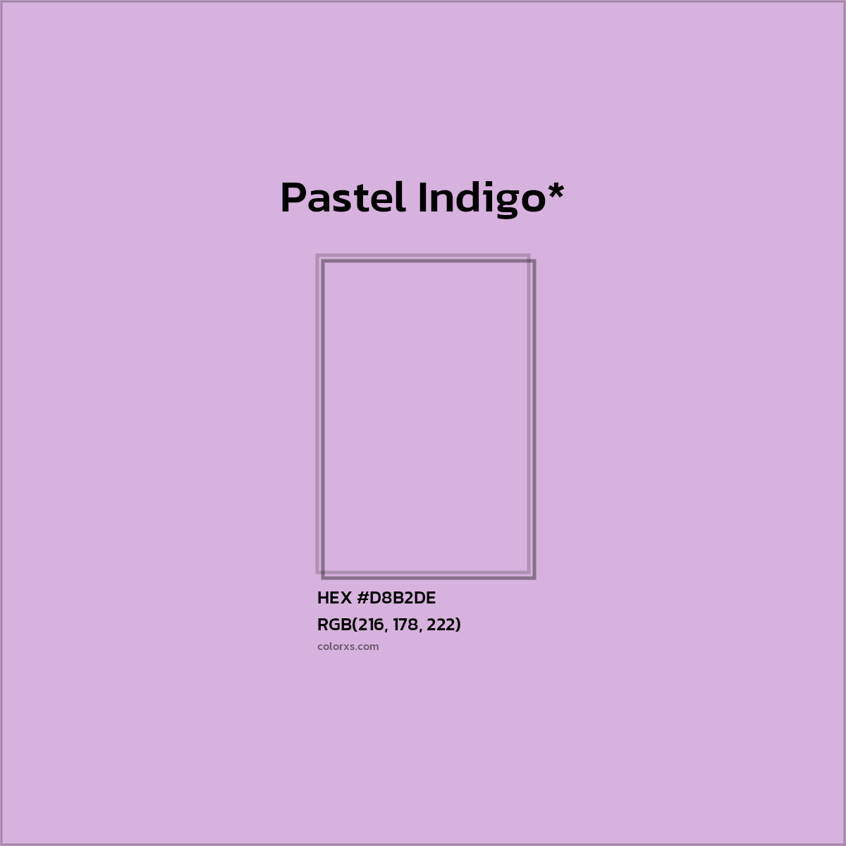 HEX #D8B2DE Color Name, Color Code, Palettes, Similar Paints, Images