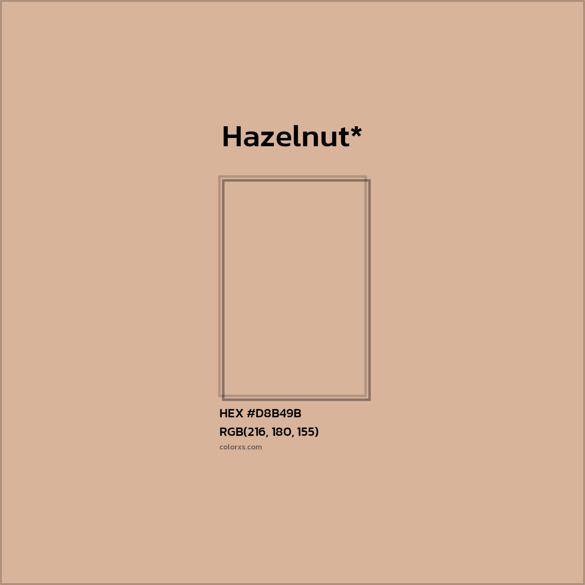 HEX #D8B49B Color Name, Color Code, Palettes, Similar Paints, Images