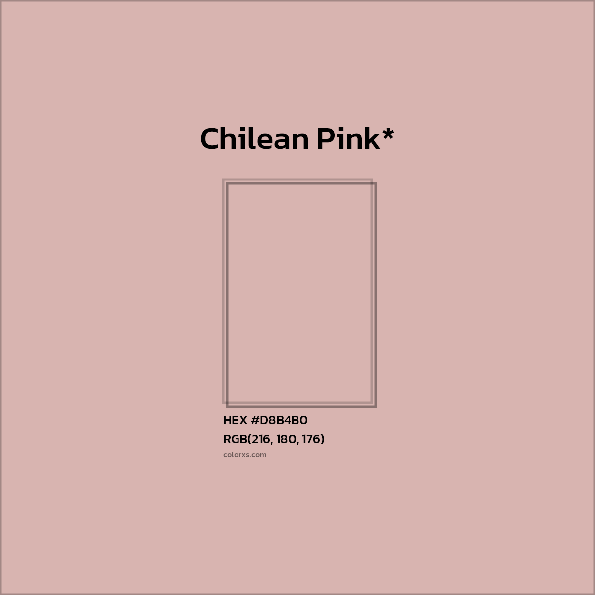 HEX #D8B4B0 Color Name, Color Code, Palettes, Similar Paints, Images
