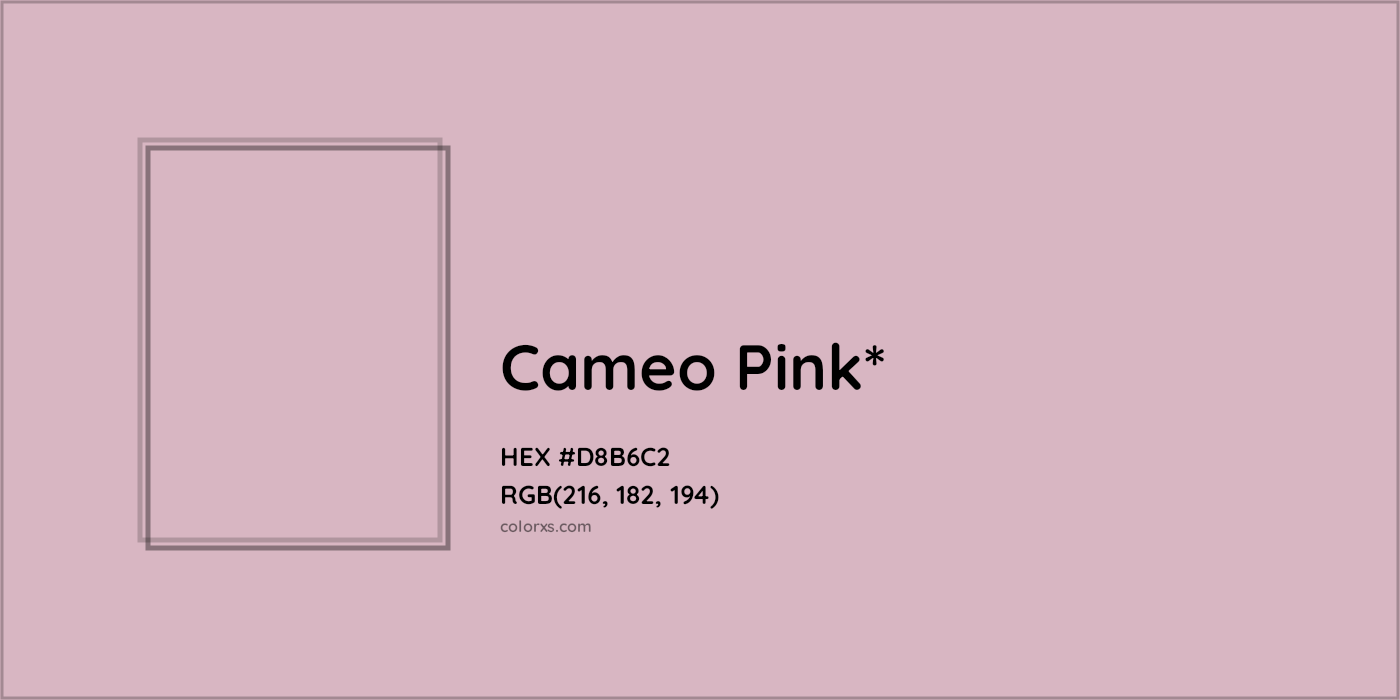 HEX #D8B6C2 Color Name, Color Code, Palettes, Similar Paints, Images