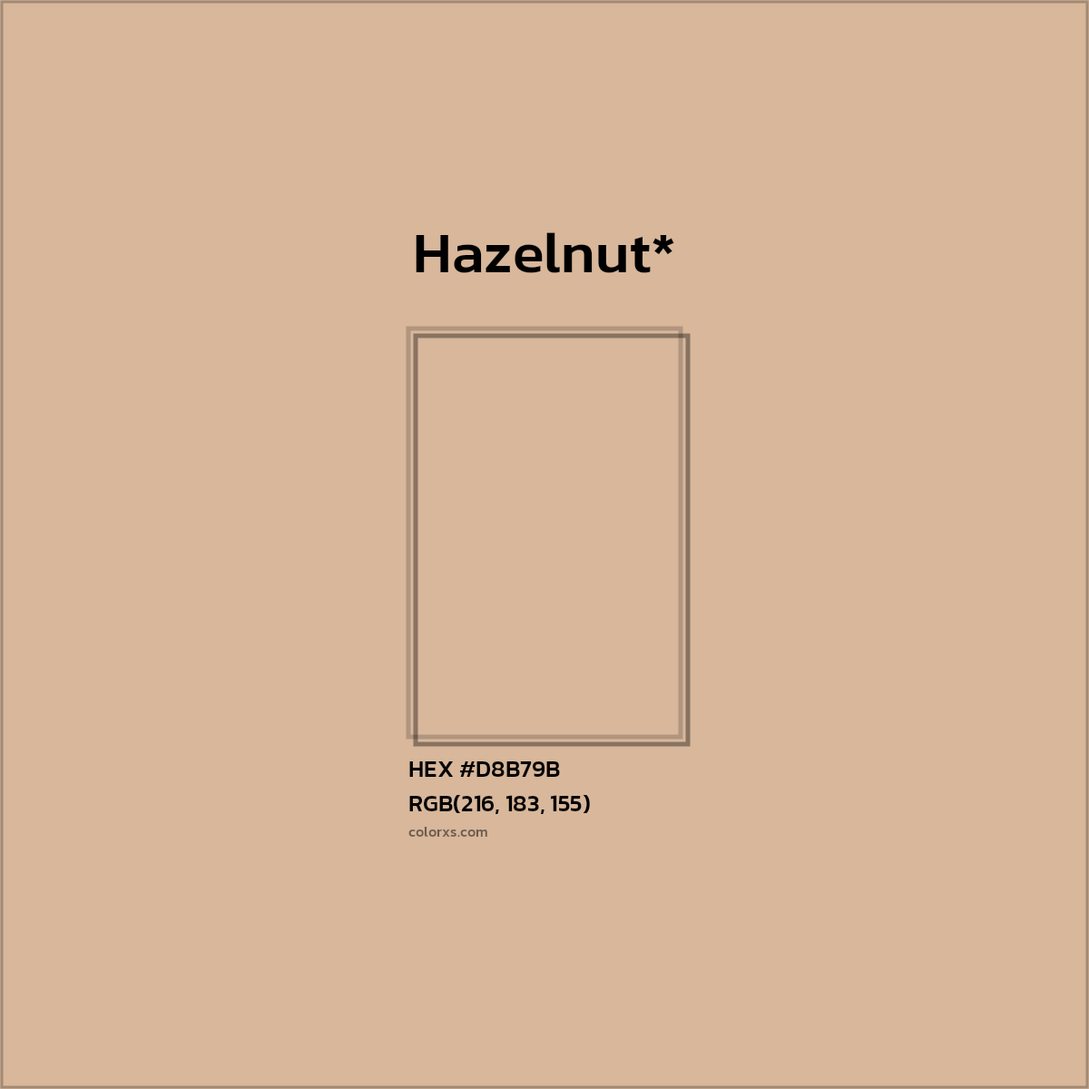 HEX #D8B79B Color Name, Color Code, Palettes, Similar Paints, Images