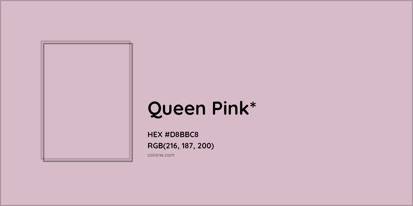 HEX #D8BBC8 Color Name, Color Code, Palettes, Similar Paints, Images