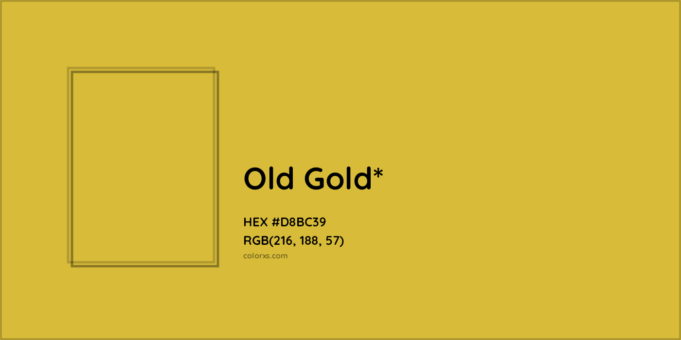 HEX #D8BC39 Color Name, Color Code, Palettes, Similar Paints, Images