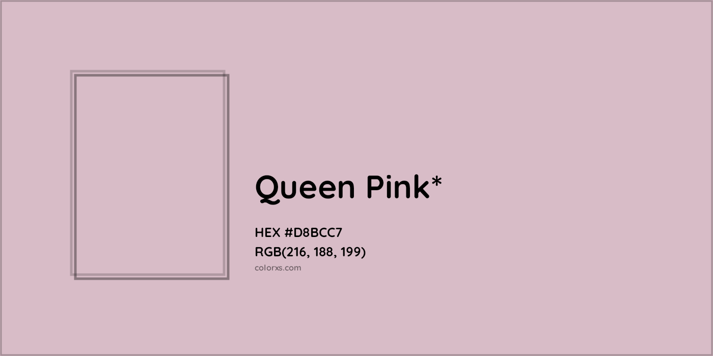 HEX #D8BCC7 Color Name, Color Code, Palettes, Similar Paints, Images