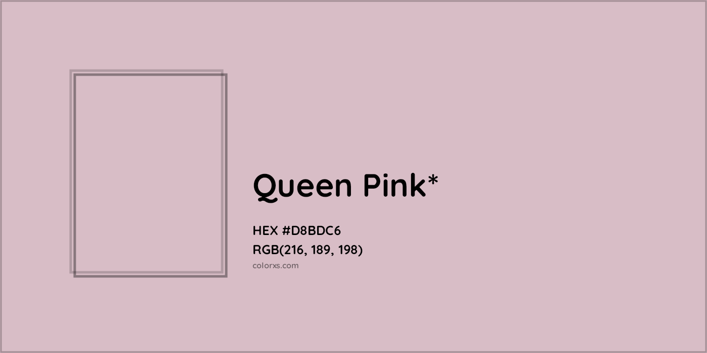 HEX #D8BDC6 Color Name, Color Code, Palettes, Similar Paints, Images