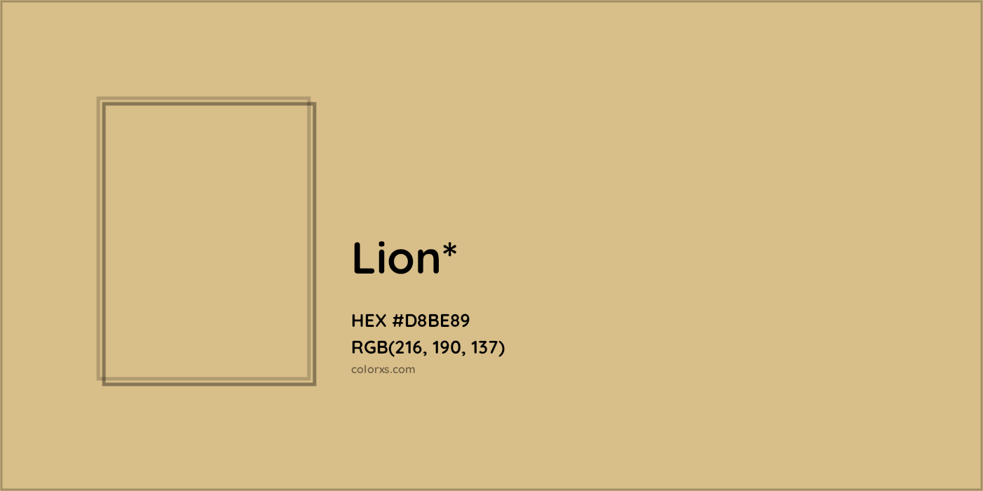 HEX #D8BE89 Color Name, Color Code, Palettes, Similar Paints, Images