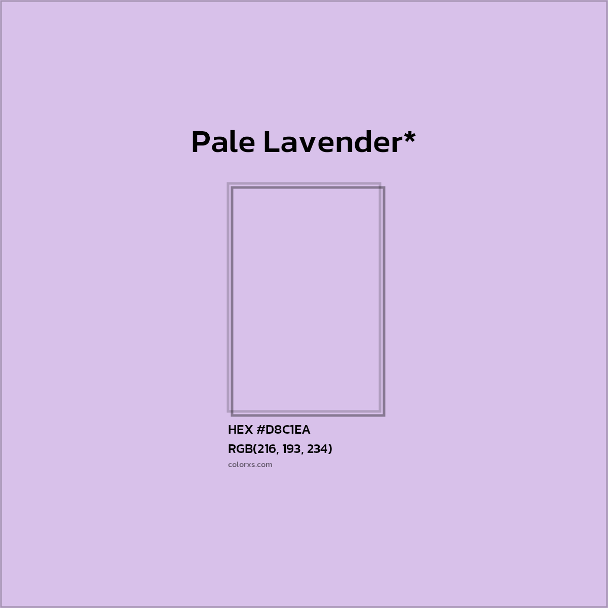 HEX #D8C1EA Color Name, Color Code, Palettes, Similar Paints, Images