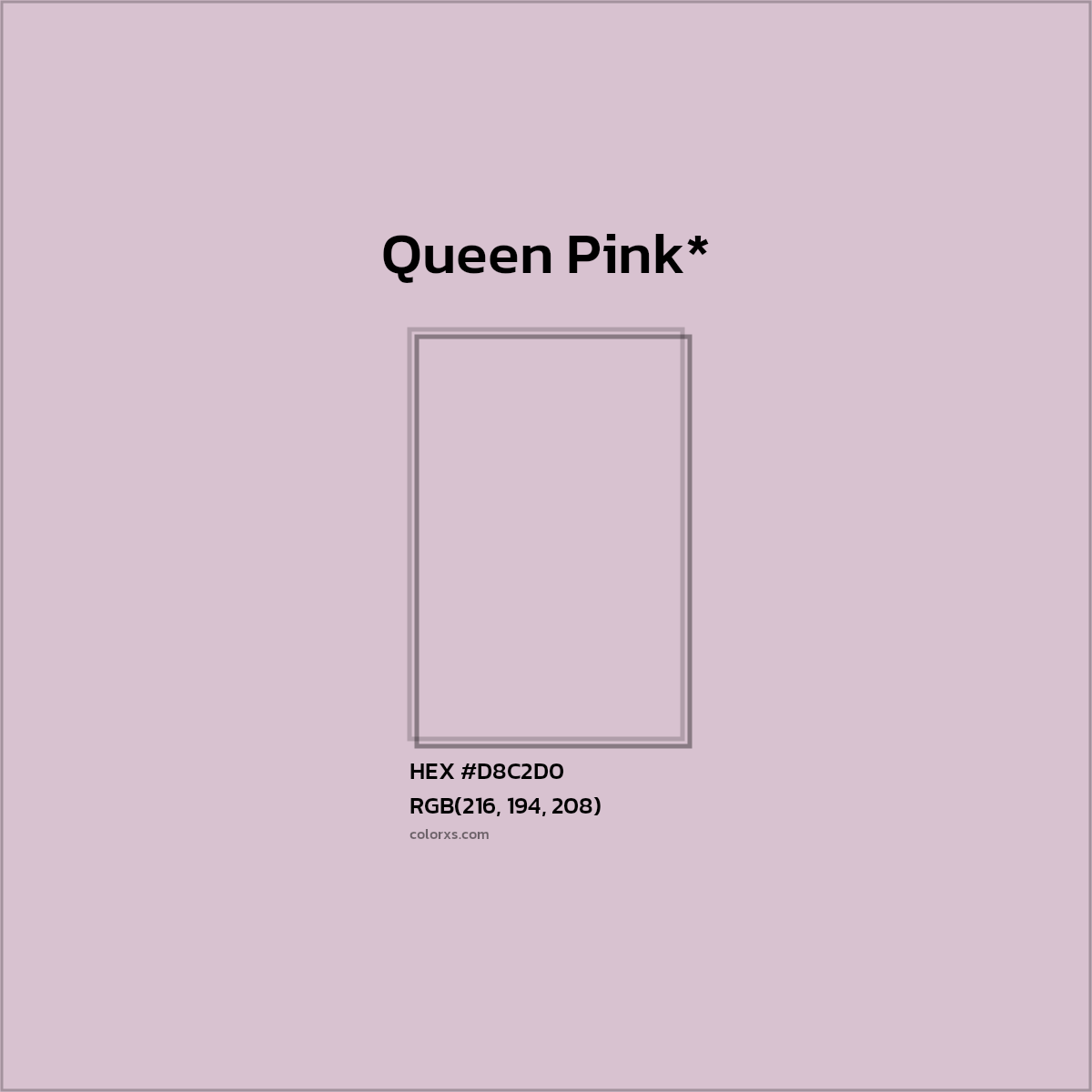 HEX #D8C2D0 Color Name, Color Code, Palettes, Similar Paints, Images