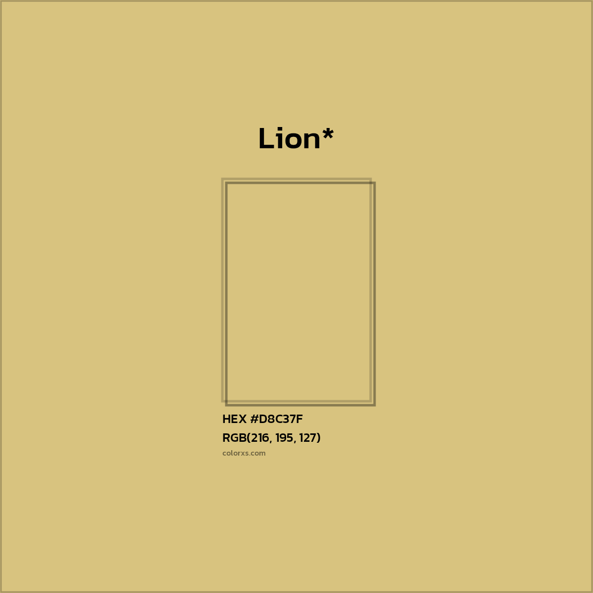 HEX #D8C37F Color Name, Color Code, Palettes, Similar Paints, Images