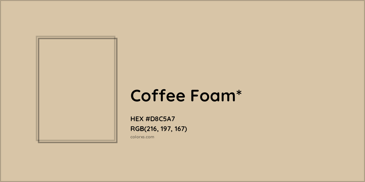 HEX #D8C5A7 Color Name, Color Code, Palettes, Similar Paints, Images