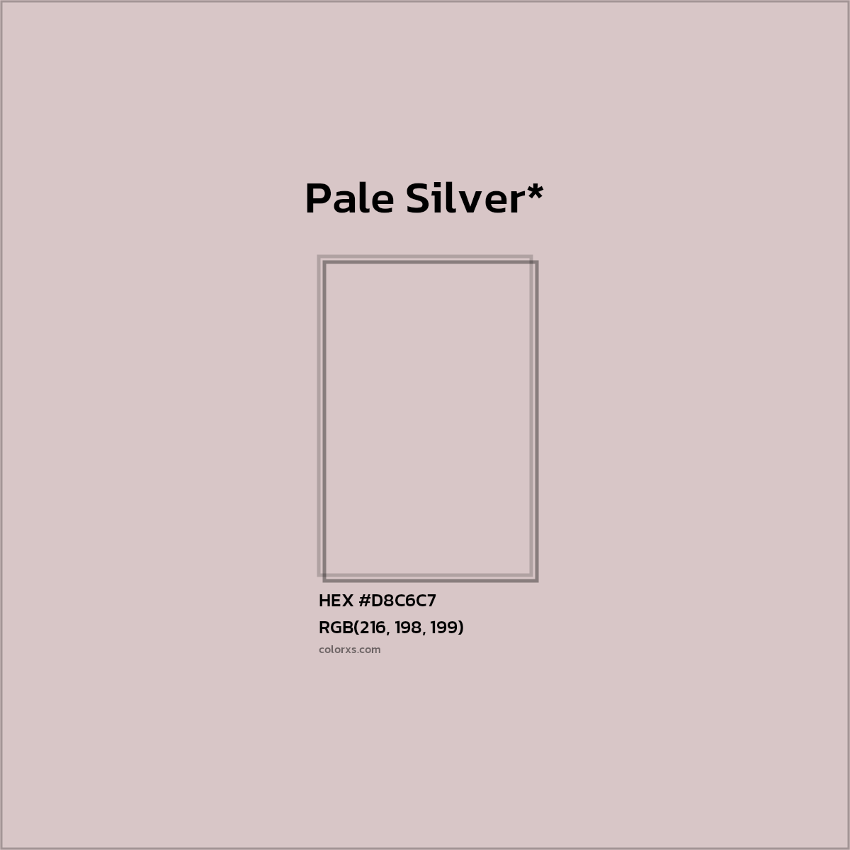 HEX #D8C6C7 Color Name, Color Code, Palettes, Similar Paints, Images