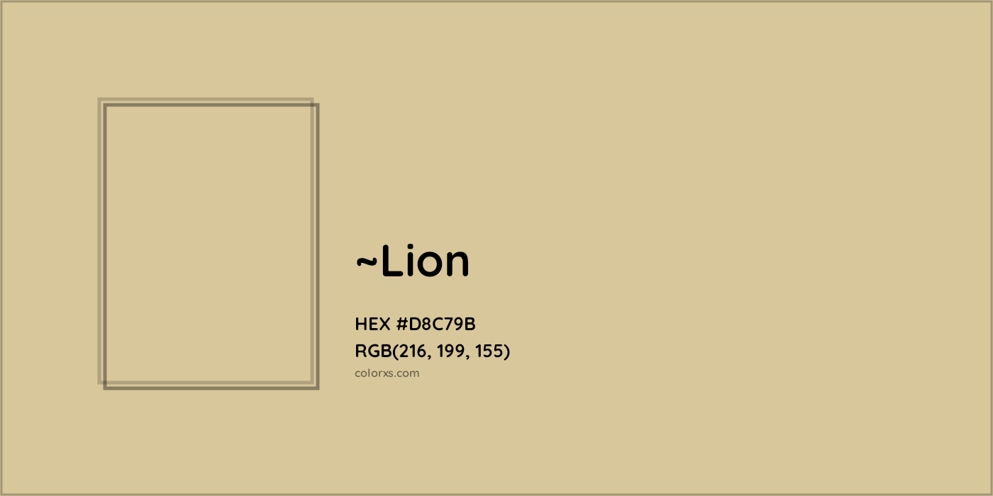 HEX #D8C79B Color Name, Color Code, Palettes, Similar Paints, Images