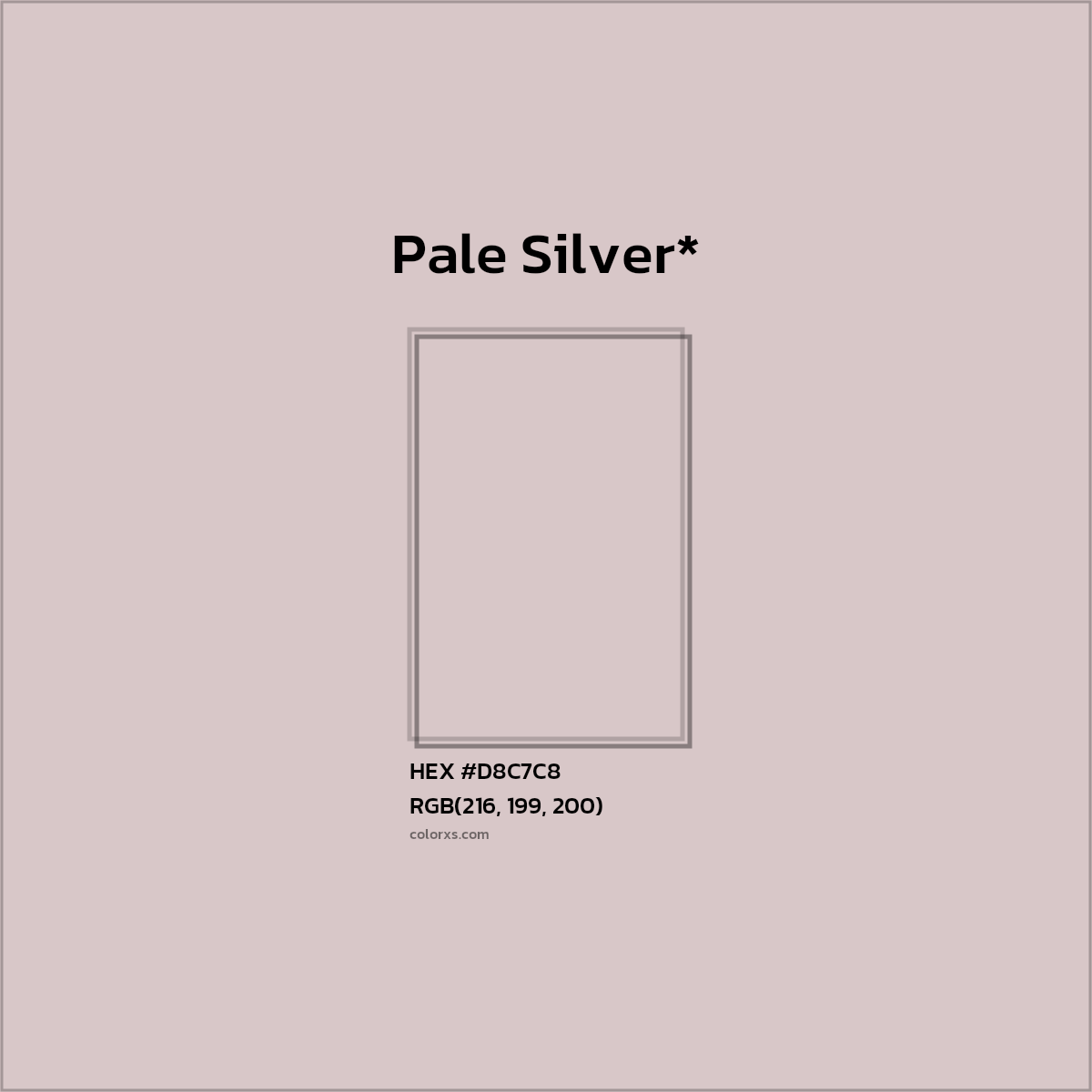 HEX #D8C7C8 Color Name, Color Code, Palettes, Similar Paints, Images