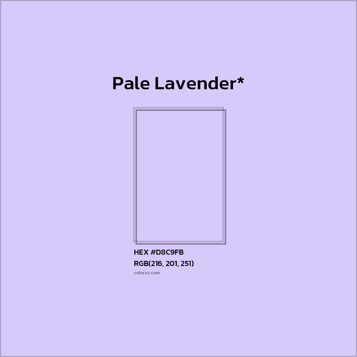 HEX #D8C9FB Color Name, Color Code, Palettes, Similar Paints, Images