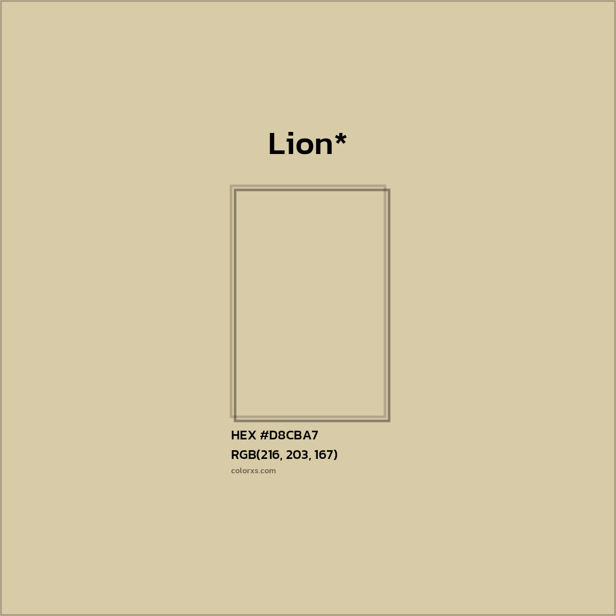 HEX #D8CBA7 Color Name, Color Code, Palettes, Similar Paints, Images