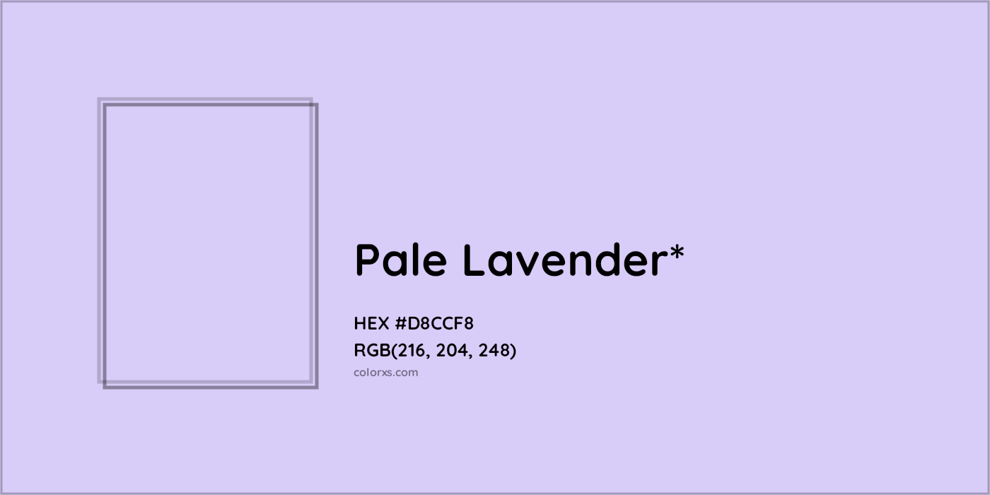 HEX #D8CCF8 Color Name, Color Code, Palettes, Similar Paints, Images