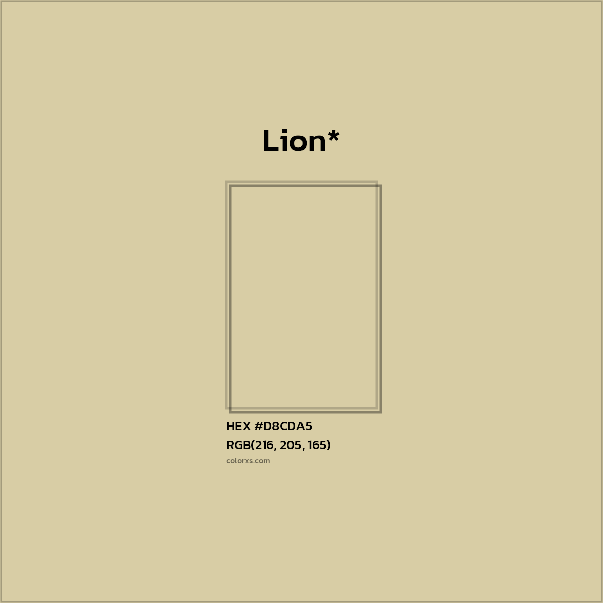 HEX #D8CDA5 Color Name, Color Code, Palettes, Similar Paints, Images