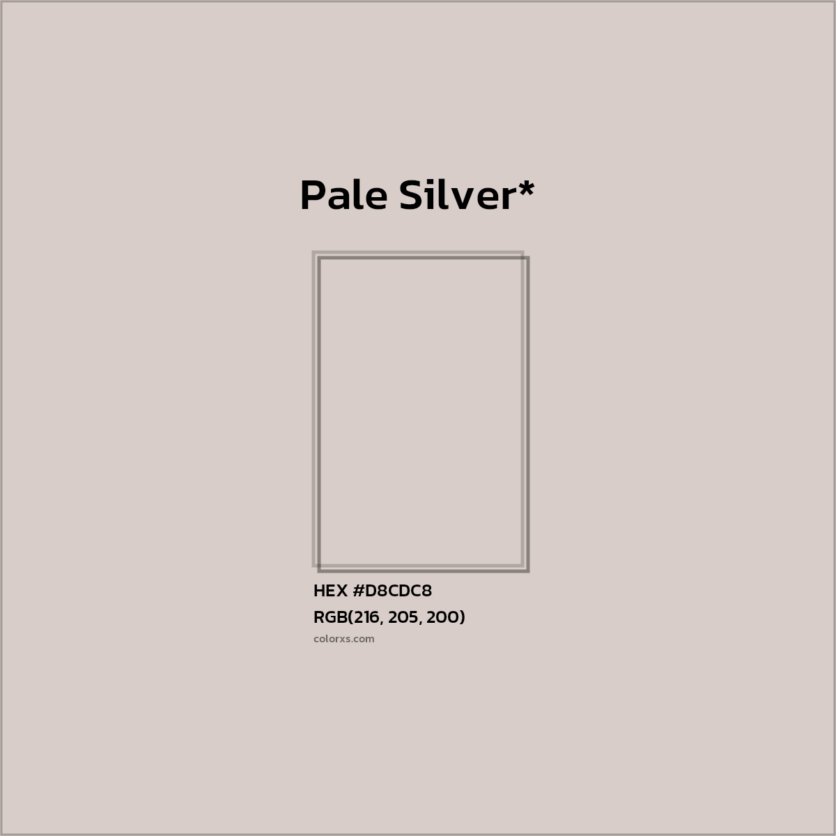 HEX #D8CDC8 Color Name, Color Code, Palettes, Similar Paints, Images