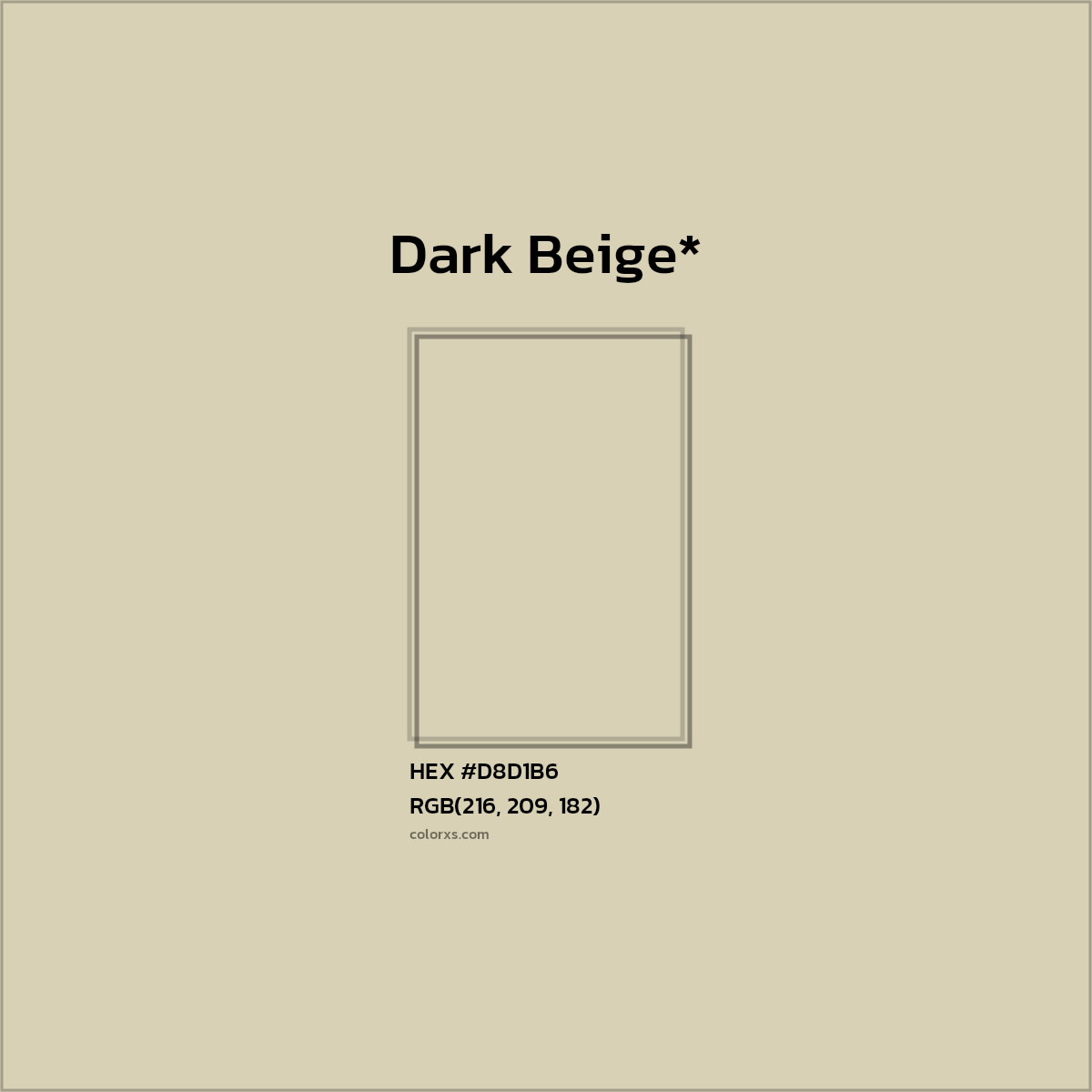 HEX #D8D1B6 Color Name, Color Code, Palettes, Similar Paints, Images