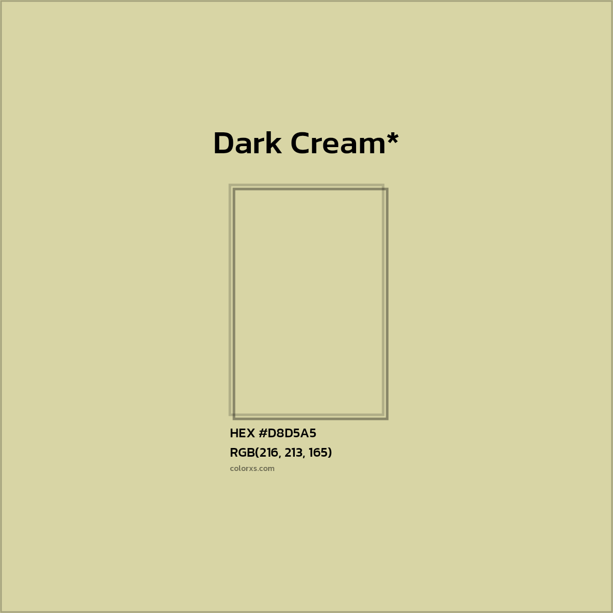 HEX #D8D5A5 Color Name, Color Code, Palettes, Similar Paints, Images