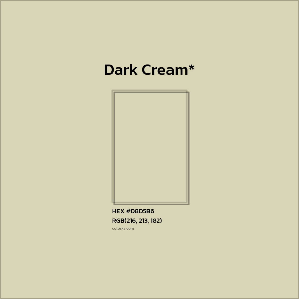 HEX #D8D5B6 Color Name, Color Code, Palettes, Similar Paints, Images