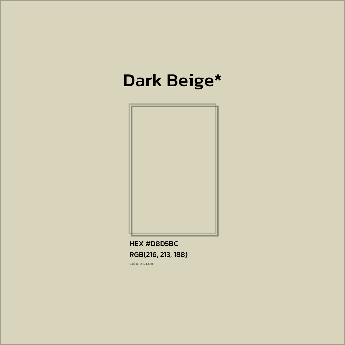 HEX #D8D5BC Color Name, Color Code, Palettes, Similar Paints, Images