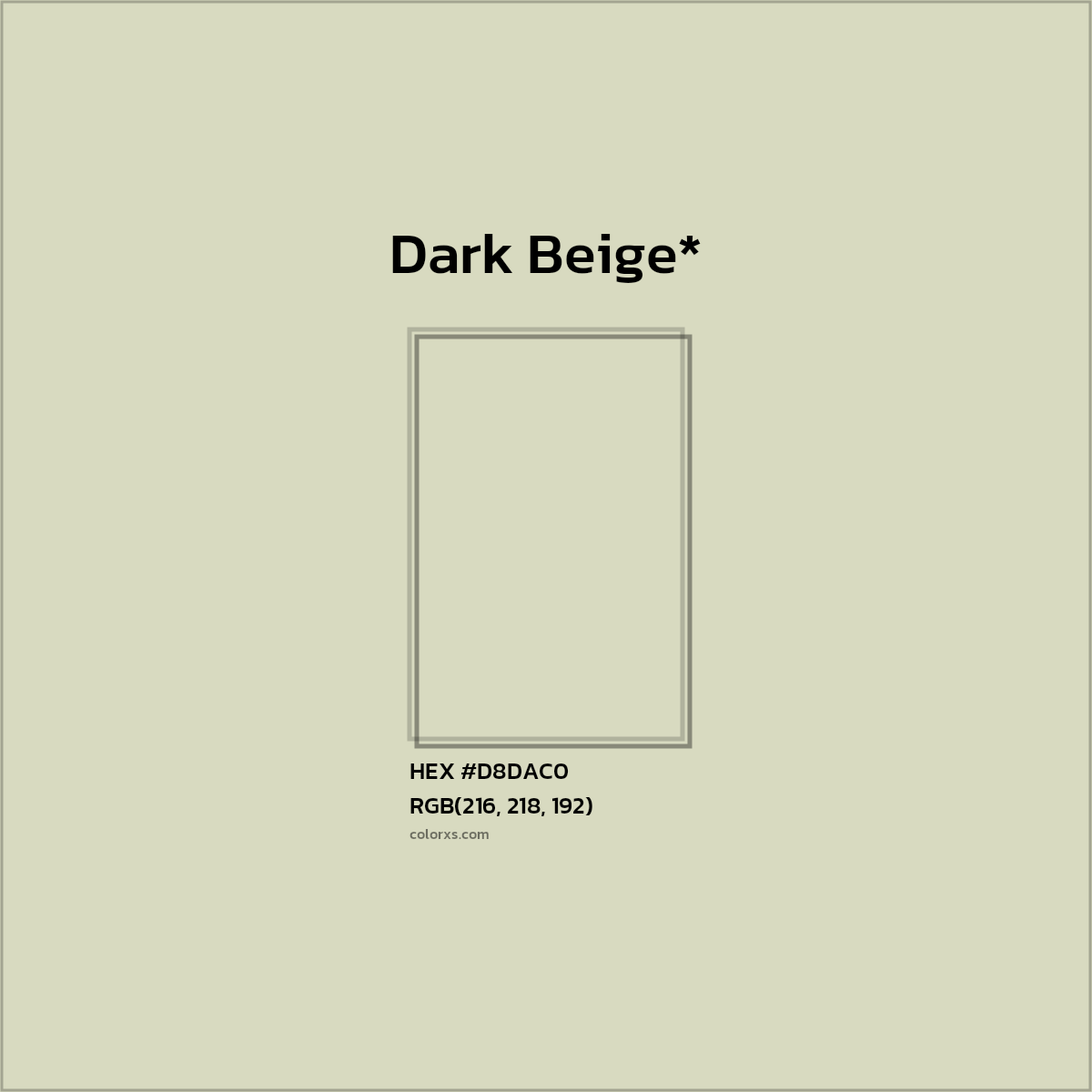 HEX #D8DAC0 Color Name, Color Code, Palettes, Similar Paints, Images