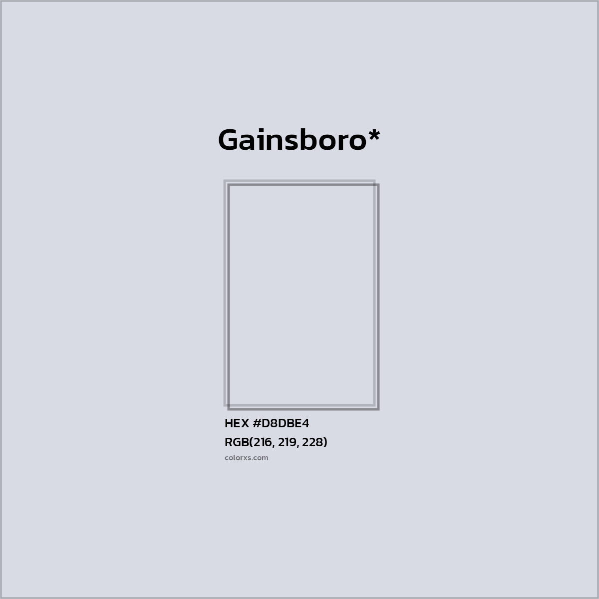 HEX #D8DBE4 Color Name, Color Code, Palettes, Similar Paints, Images