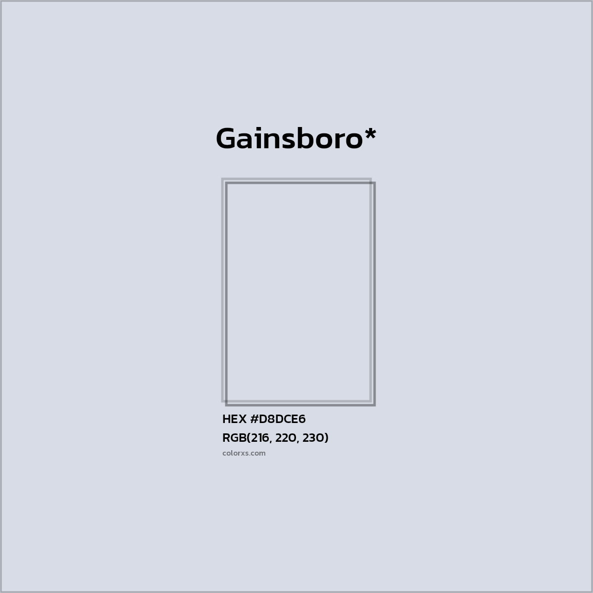 HEX #D8DCE6 Color Name, Color Code, Palettes, Similar Paints, Images