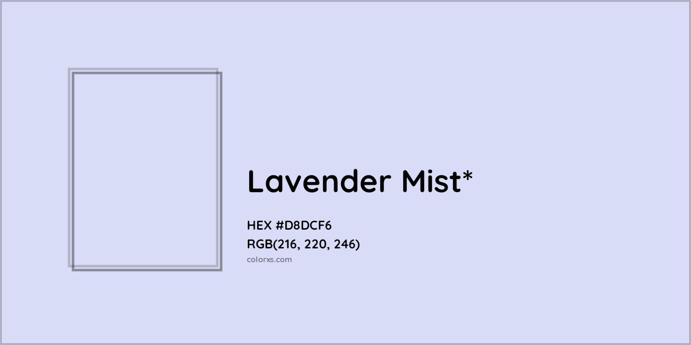 HEX #D8DCF6 Color Name, Color Code, Palettes, Similar Paints, Images