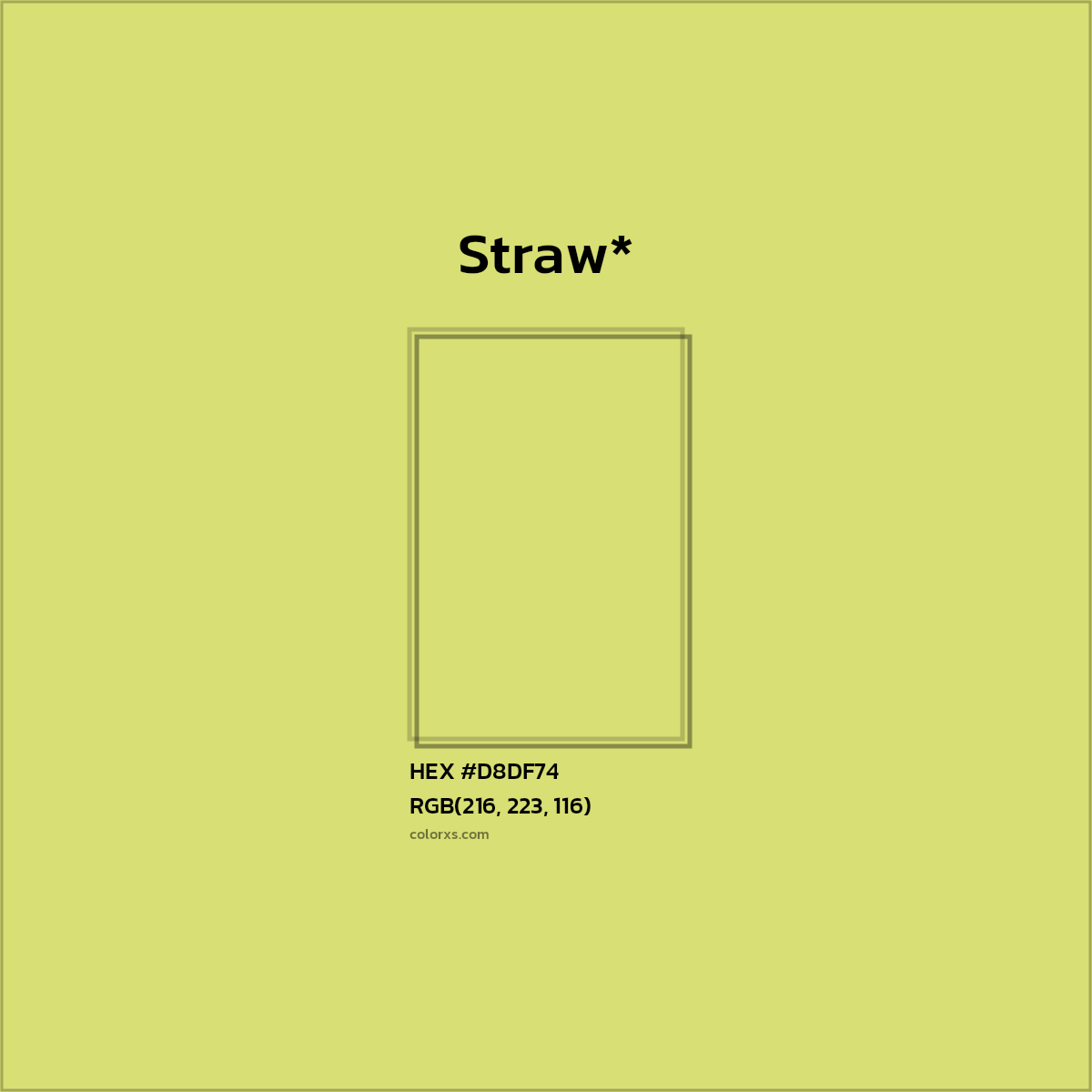 HEX #D8DF74 Color Name, Color Code, Palettes, Similar Paints, Images