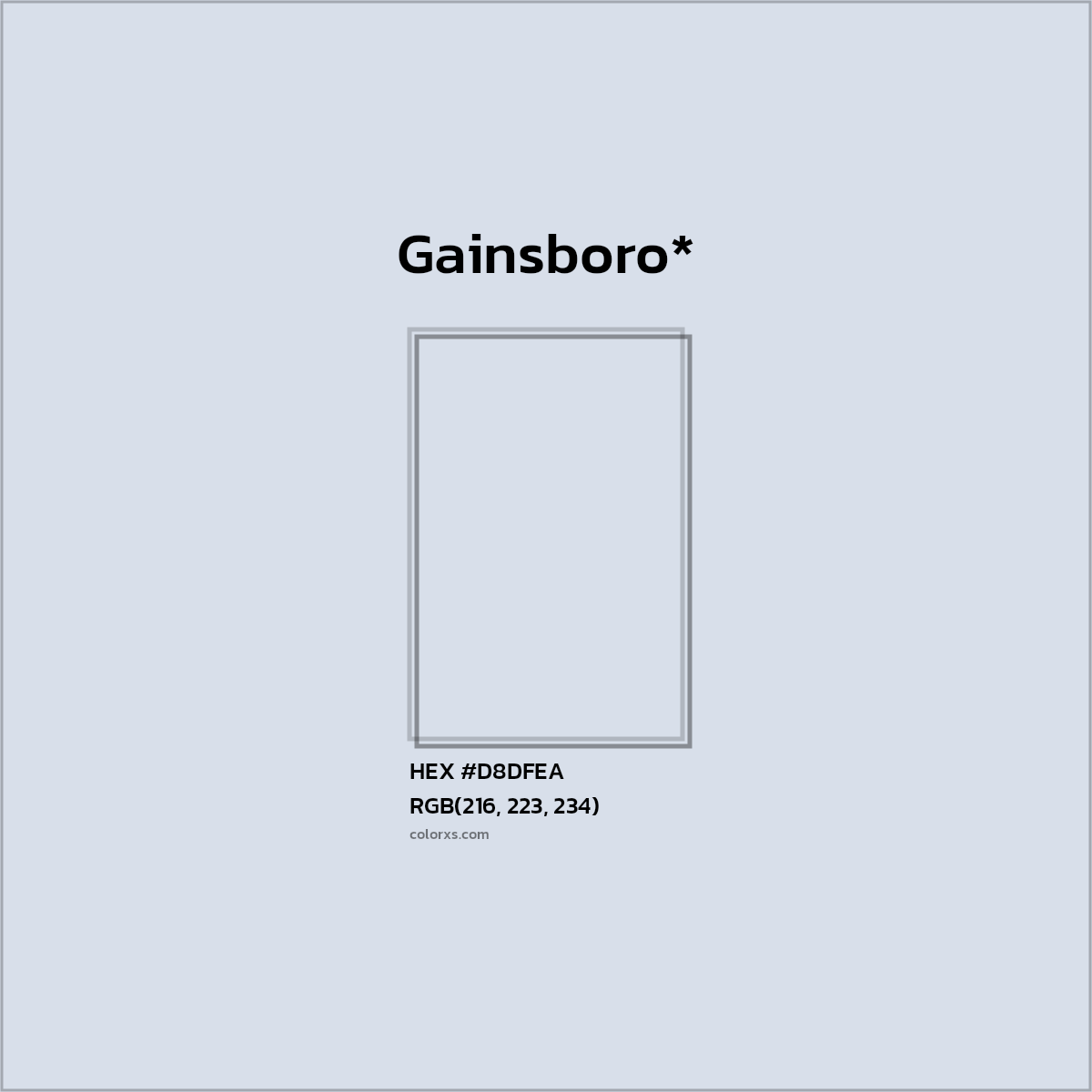 HEX #D8DFEA Color Name, Color Code, Palettes, Similar Paints, Images