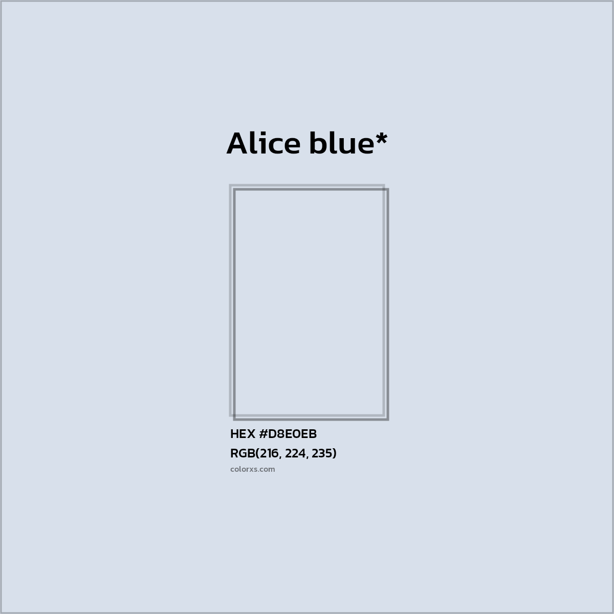 HEX #D8E0EB Color Name, Color Code, Palettes, Similar Paints, Images