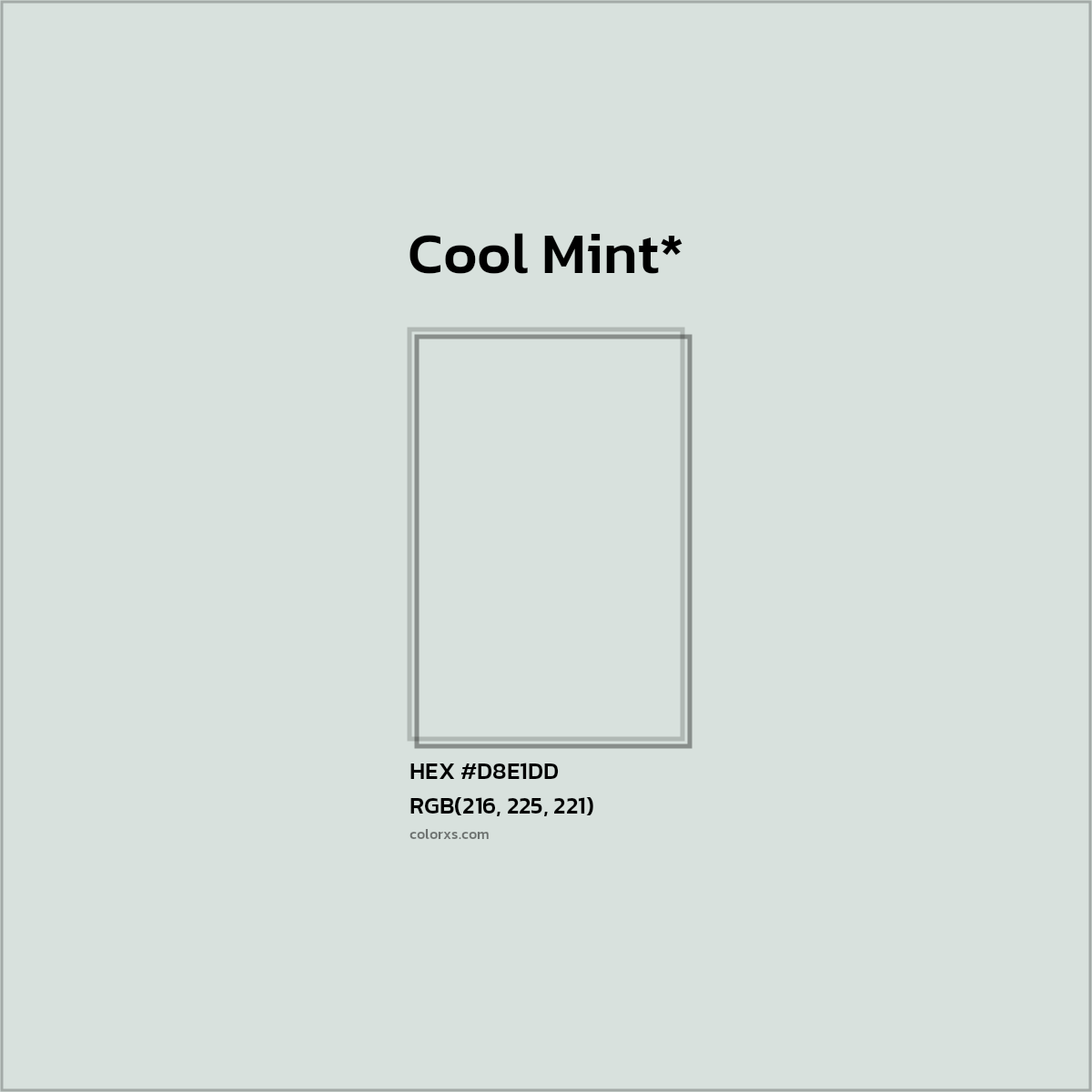 HEX #D8E1DD Color Name, Color Code, Palettes, Similar Paints, Images