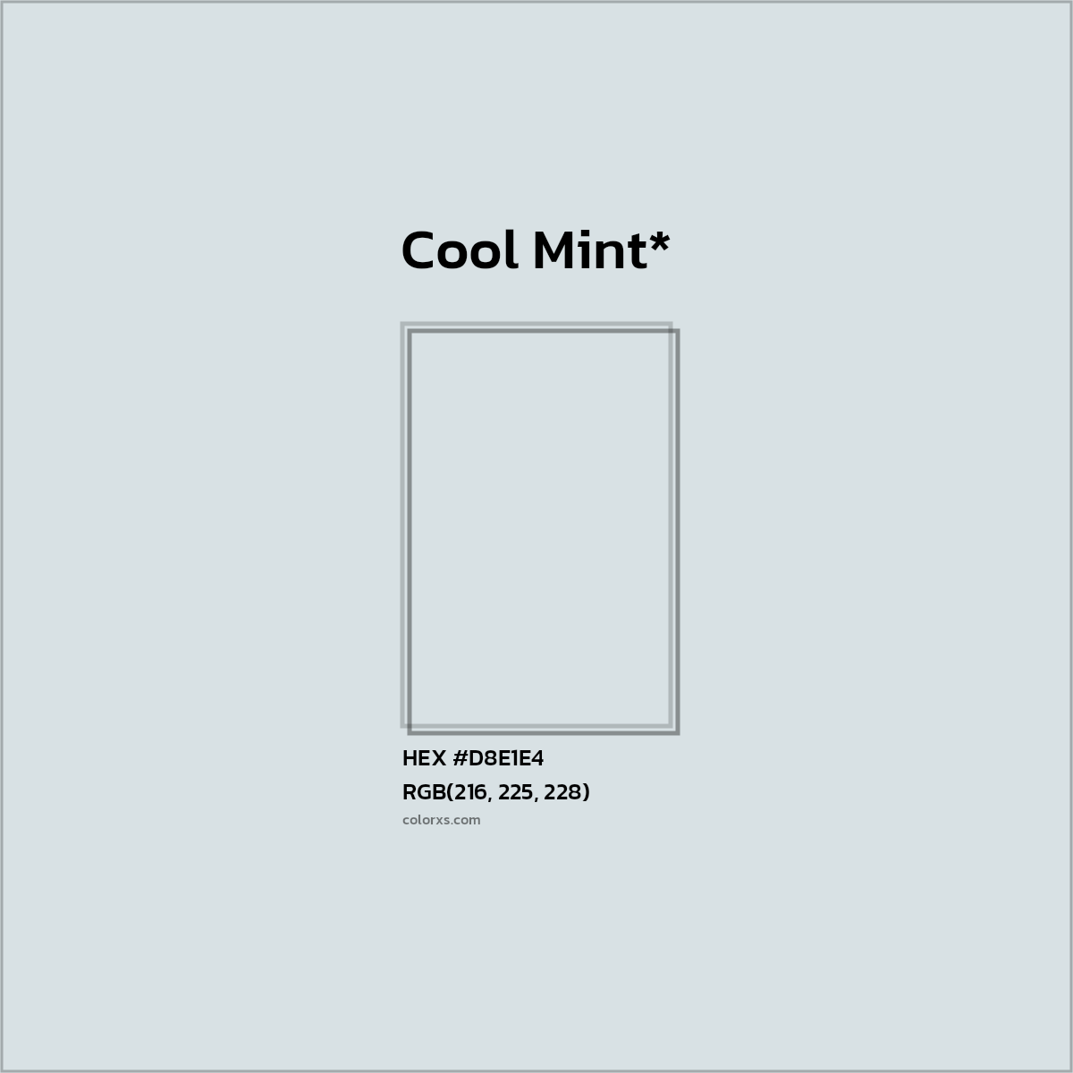 HEX #D8E1E4 Color Name, Color Code, Palettes, Similar Paints, Images