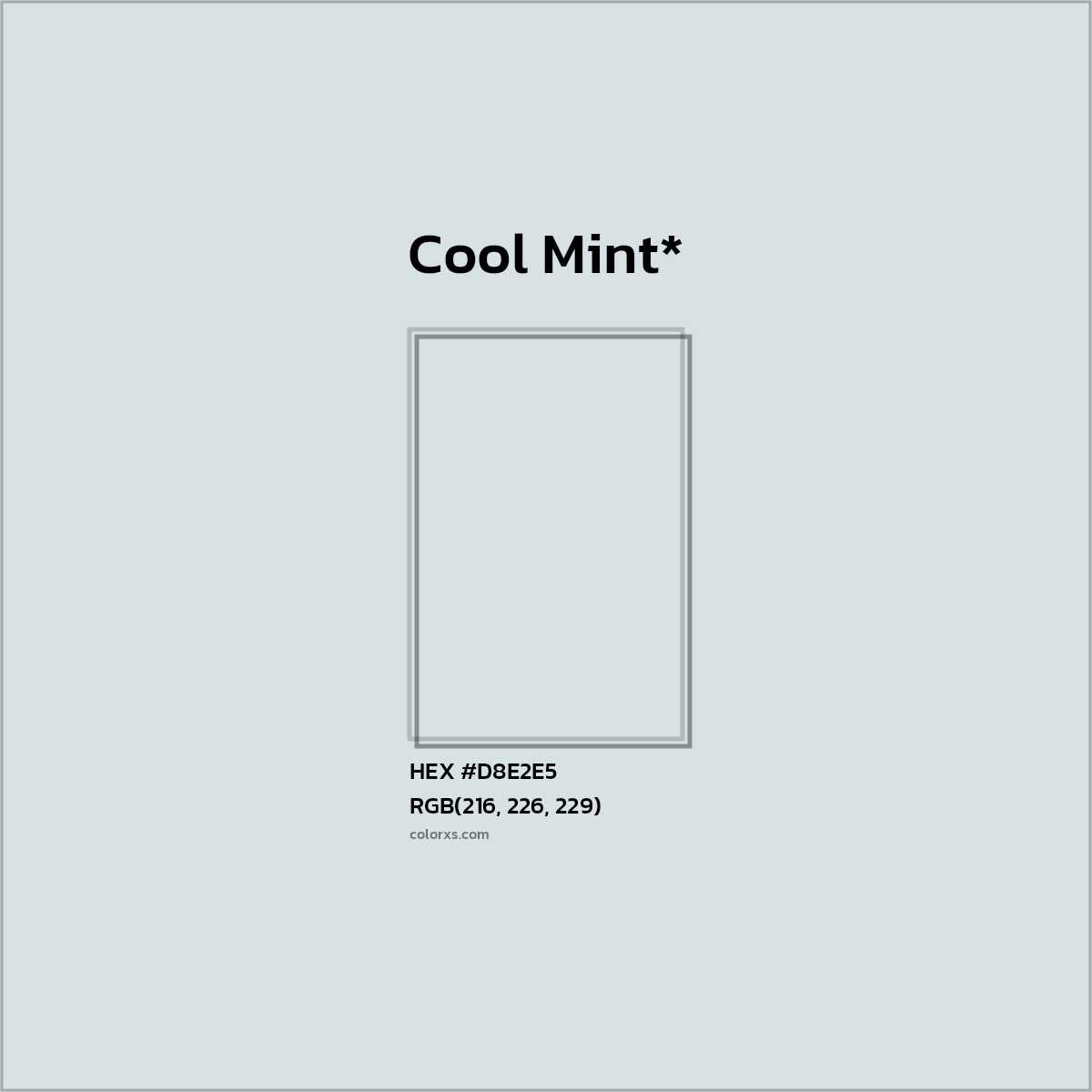 HEX #D8E2E5 Color Name, Color Code, Palettes, Similar Paints, Images