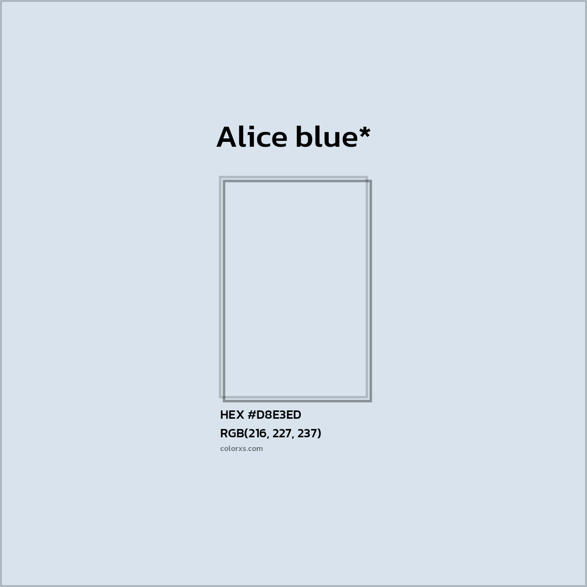 HEX #D8E3ED Color Name, Color Code, Palettes, Similar Paints, Images