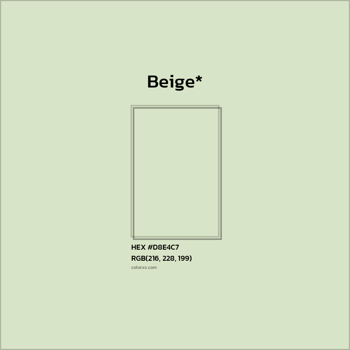 HEX #D8E4C7 Color Name, Color Code, Palettes, Similar Paints, Images