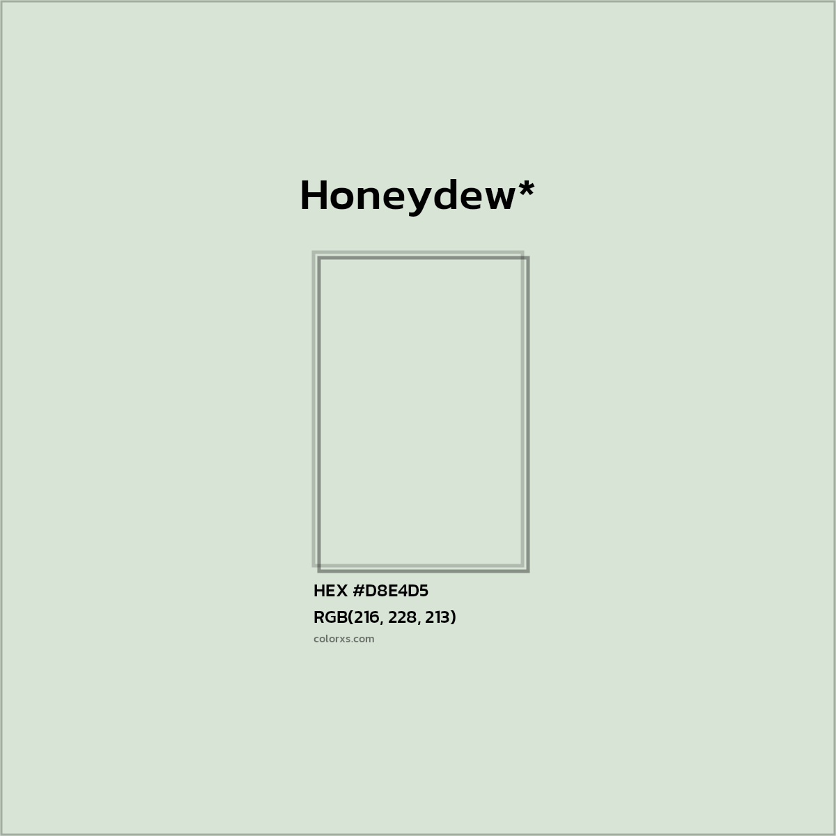 HEX #D8E4D5 Color Name, Color Code, Palettes, Similar Paints, Images