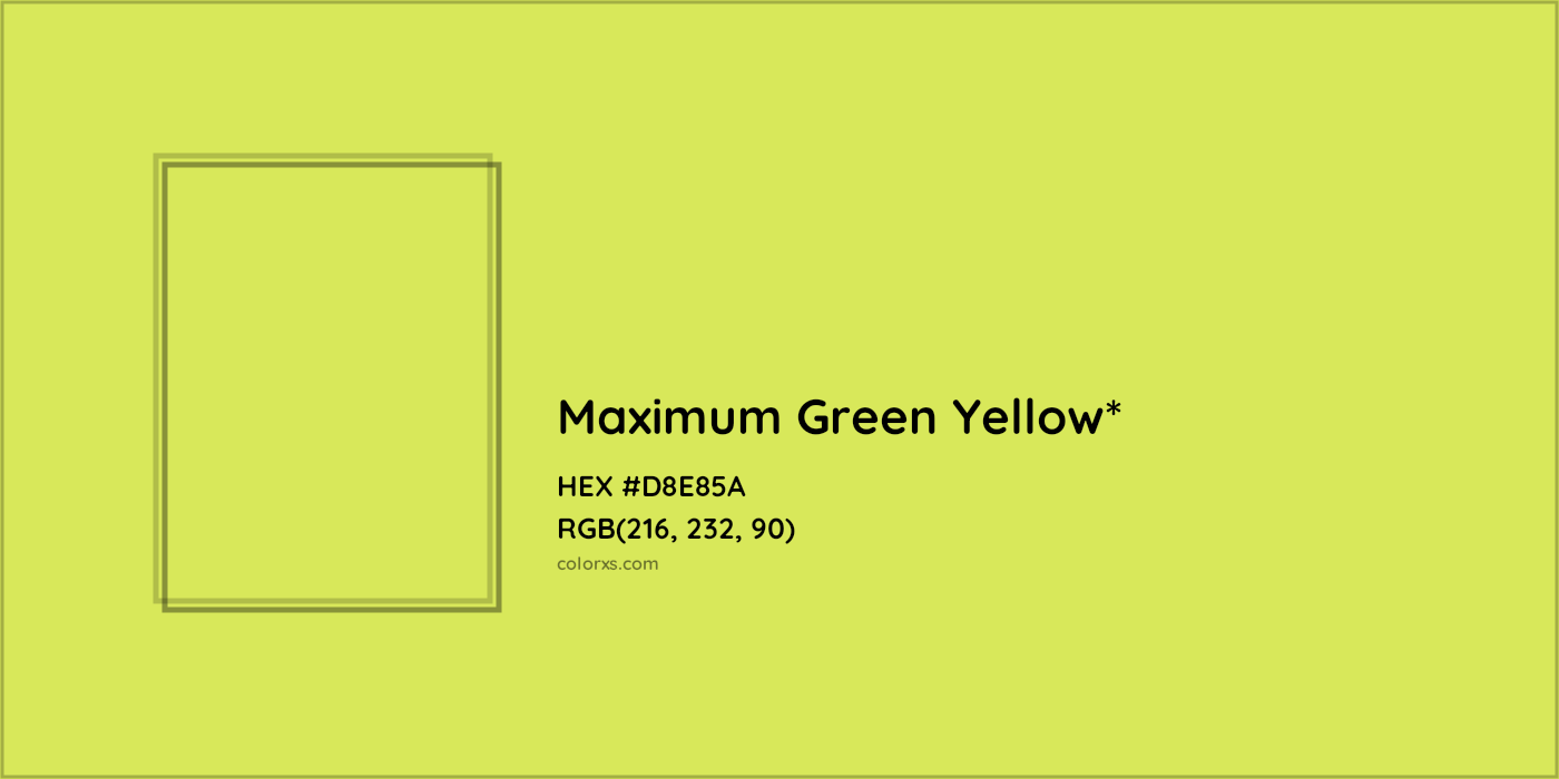 HEX #D8E85A Color Name, Color Code, Palettes, Similar Paints, Images