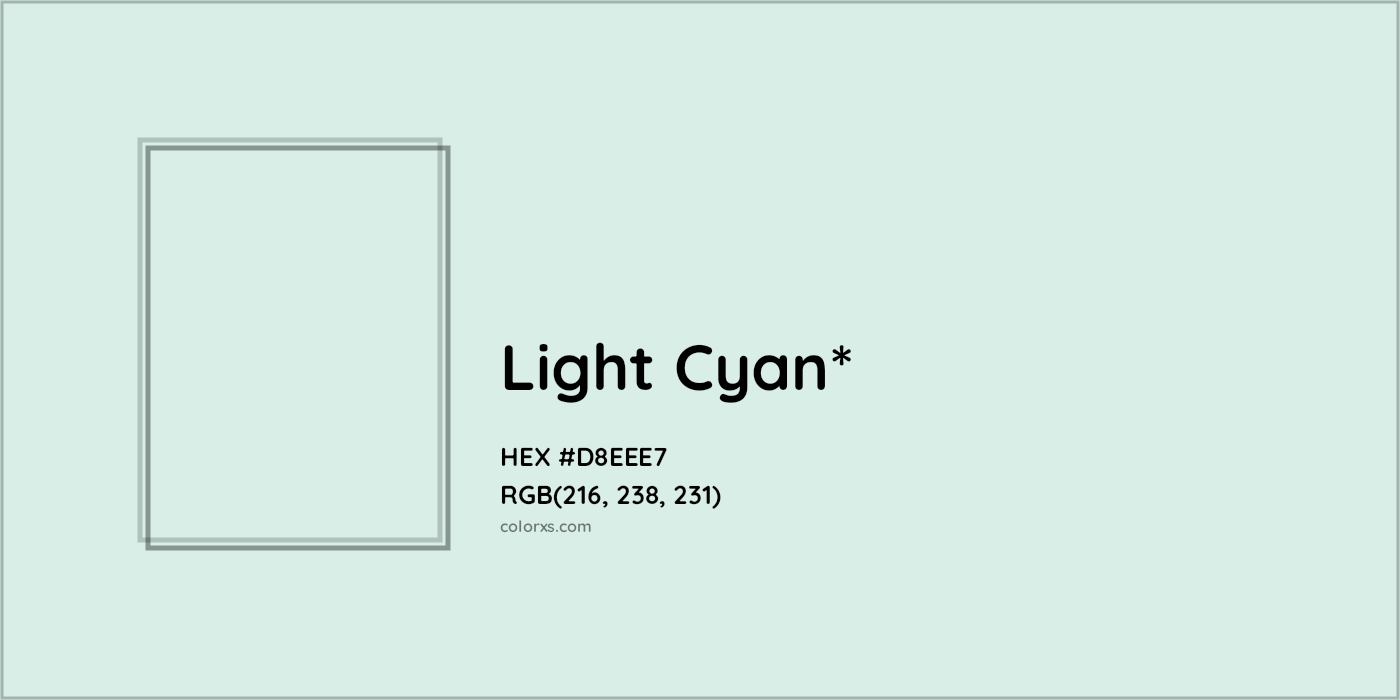 HEX #D8EEE7 Color Name, Color Code, Palettes, Similar Paints, Images