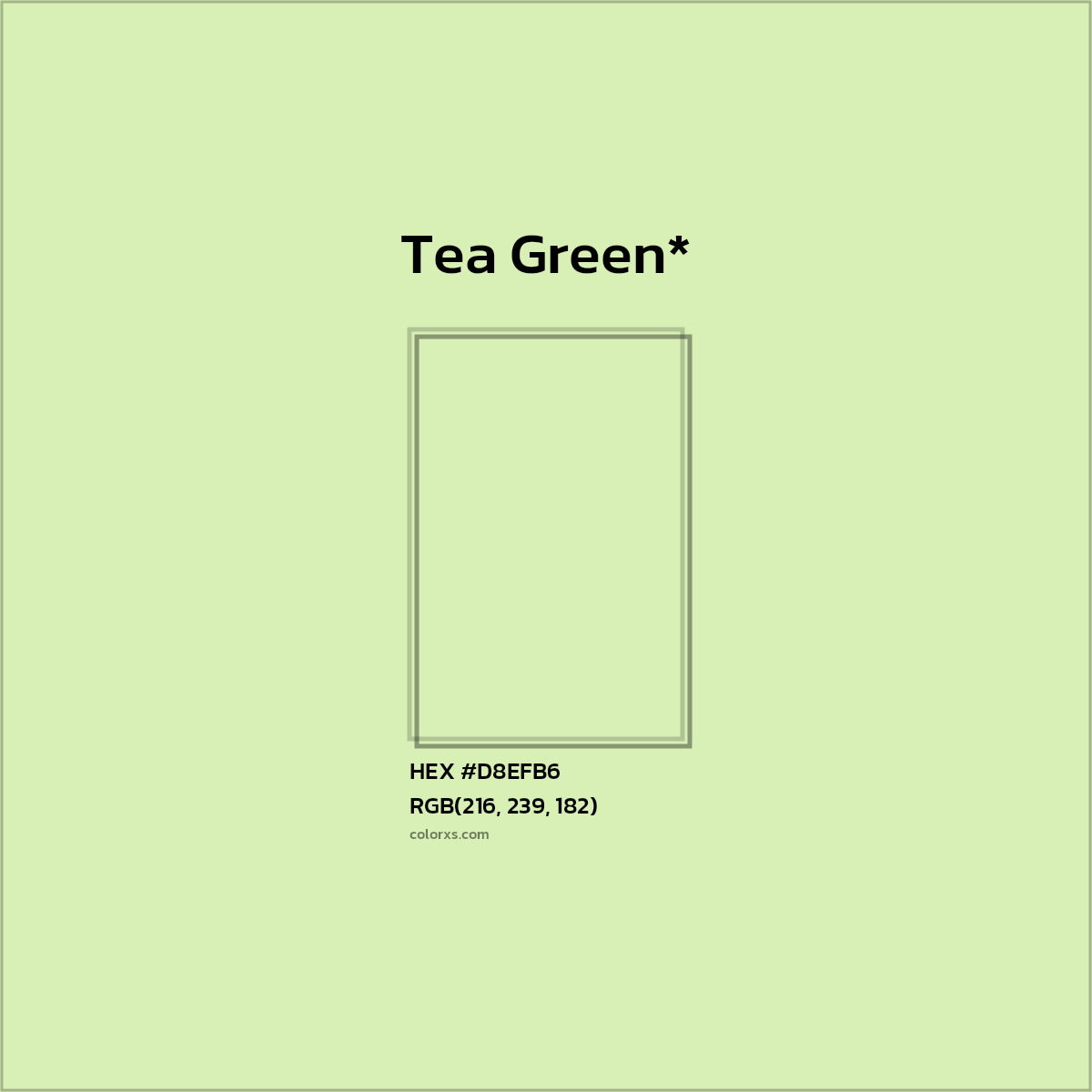 HEX #D8EFB6 Color Name, Color Code, Palettes, Similar Paints, Images