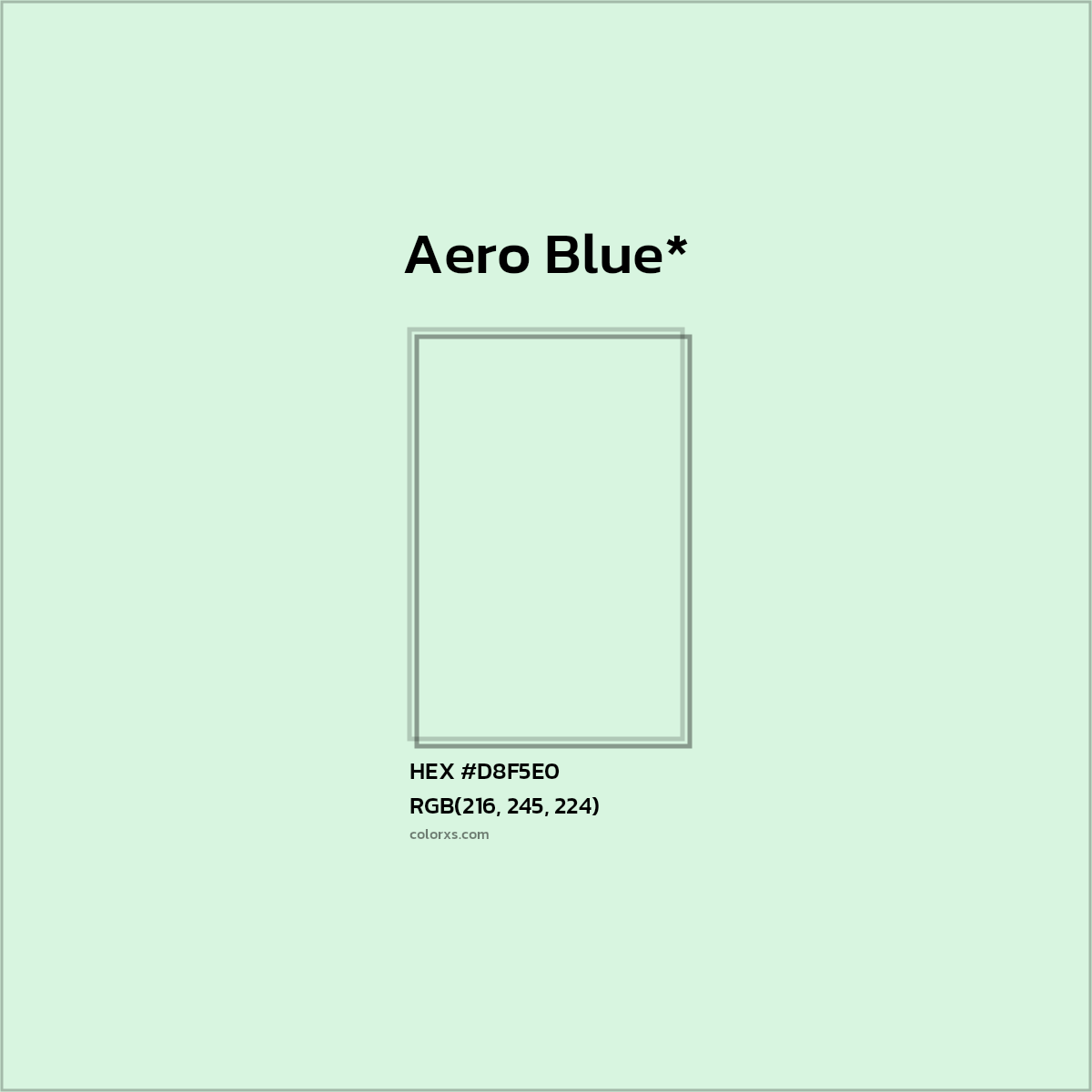 HEX #D8F5E0 Color Name, Color Code, Palettes, Similar Paints, Images