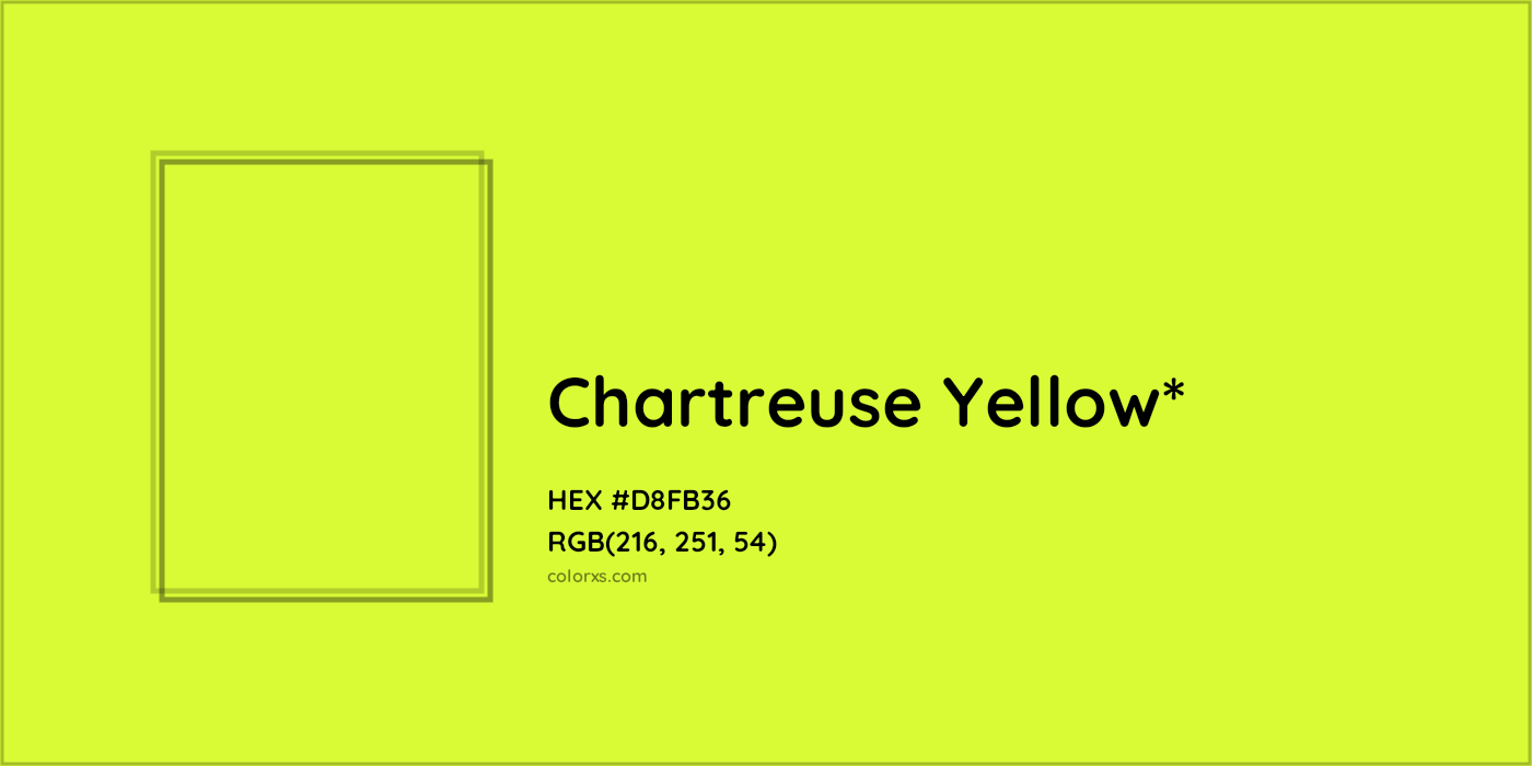 HEX #D8FB36 Color Name, Color Code, Palettes, Similar Paints, Images