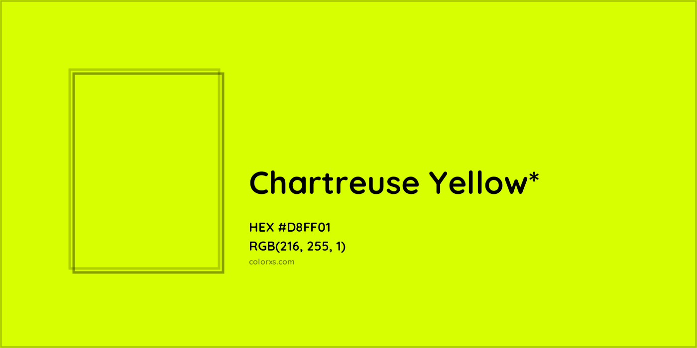 HEX #D8FF01 Color Name, Color Code, Palettes, Similar Paints, Images