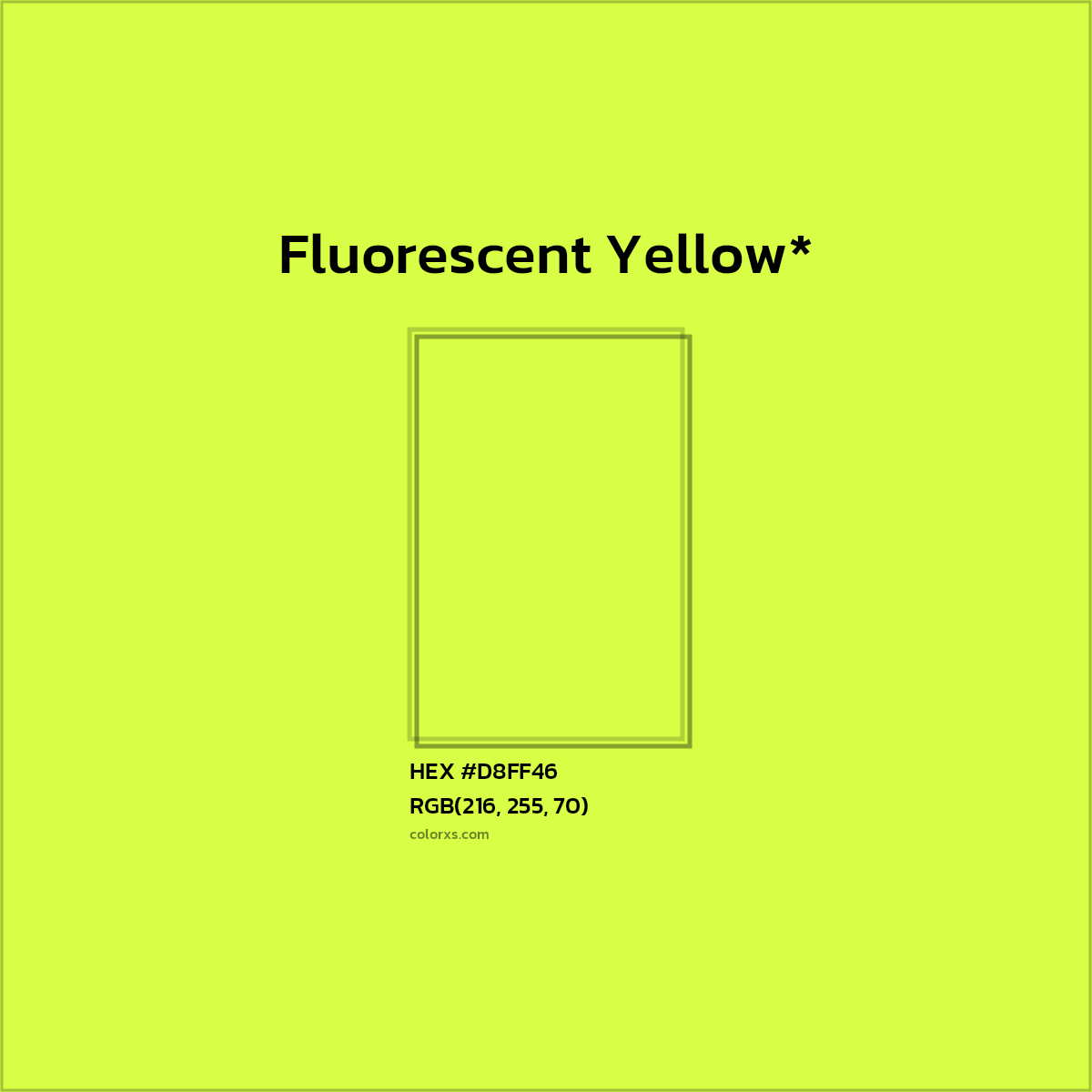 HEX #D8FF46 Color Name, Color Code, Palettes, Similar Paints, Images