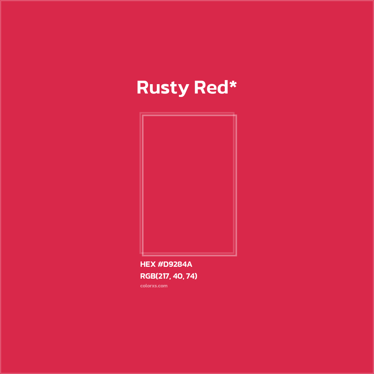 HEX #D9284A Color Name, Color Code, Palettes, Similar Paints, Images