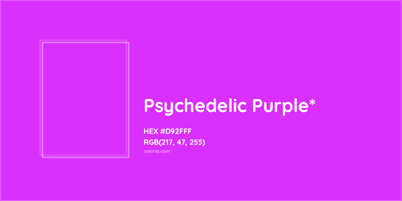 HEX #D92FFF Color Name, Color Code, Palettes, Similar Paints, Images